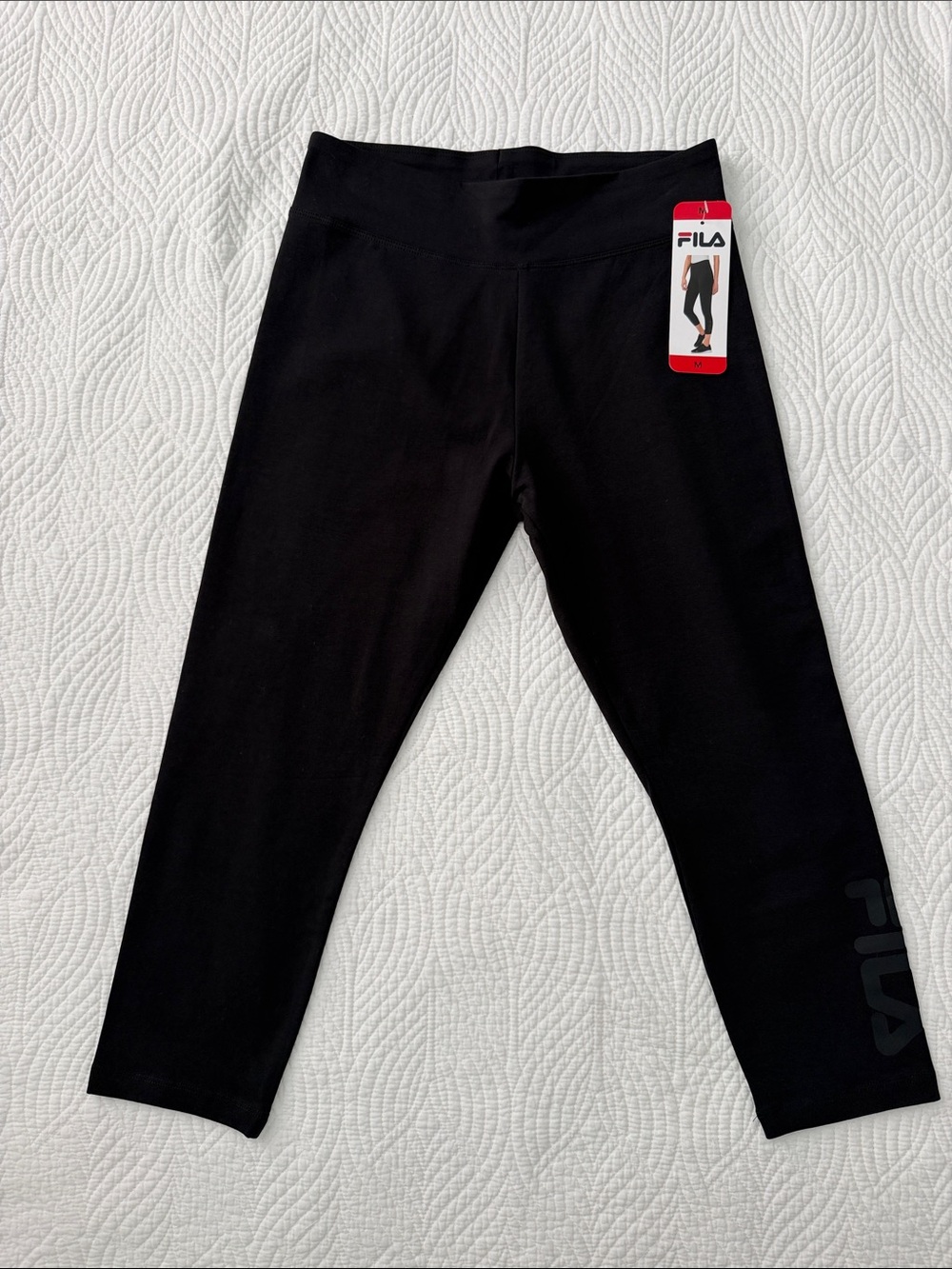 Fila Black Capri Leggings M NWT